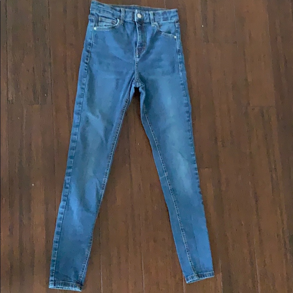 Top Shop High Waist Rise Skinny Denim Jeans 25 26